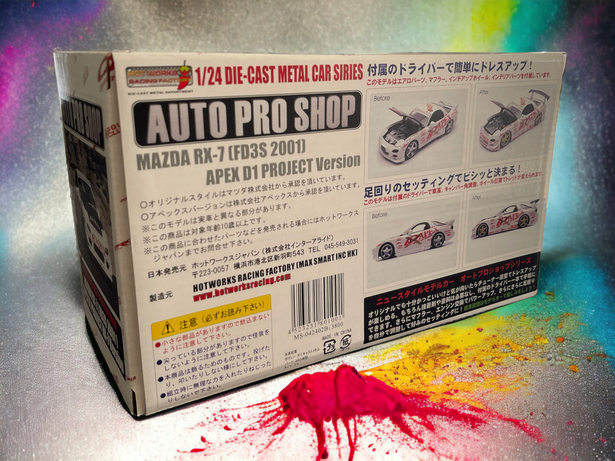 A'PEXi D1GP FD-3S Project 1/24 Die Cast By HOT WORKS AUTO