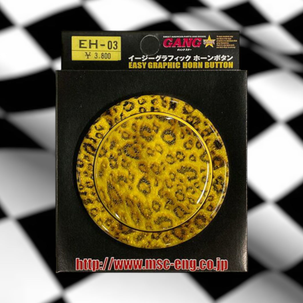 GANG STAR Graphic Horn Button (Yellow Panther)