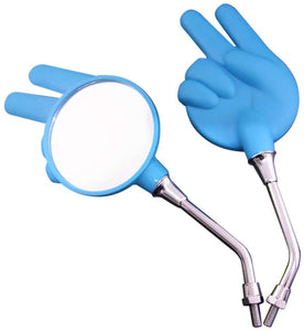 High Visibility Safety Blue Scissors Mirrors, left And Right Side